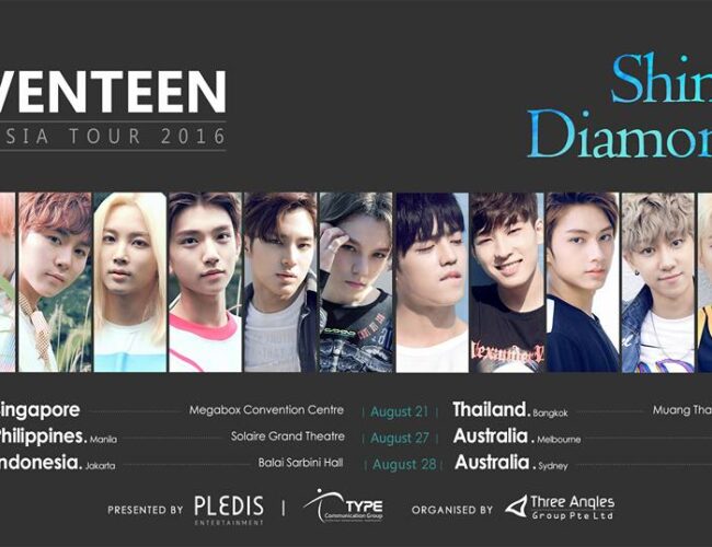 [UPCOMING EVENT] SEVENTEEN 1st Asia Tour ‘SHINING DIAMONDS’ in 2016