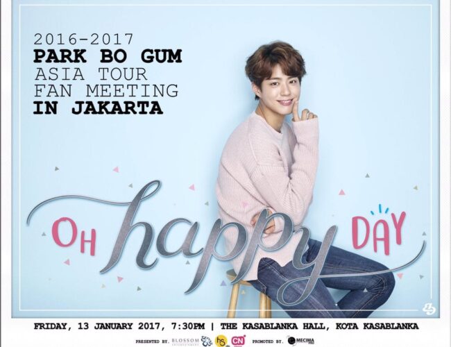 [UPCOMING EVENT] 2016-2017 Park Bogum Fanmeeting in Jakarta