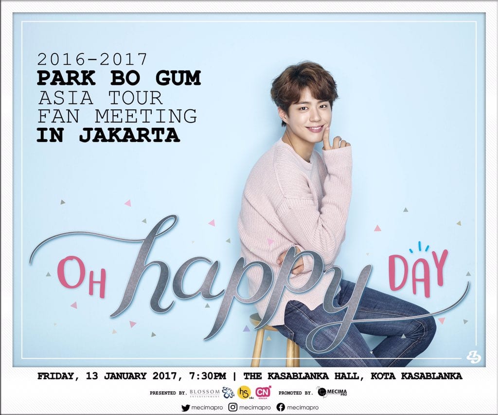 Park Bo-gum is coming to Manila in 2019