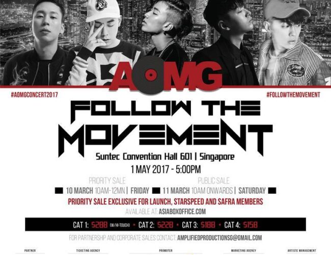 [UPCOMING EVENT] AOMG Follow The Movement in Singapore