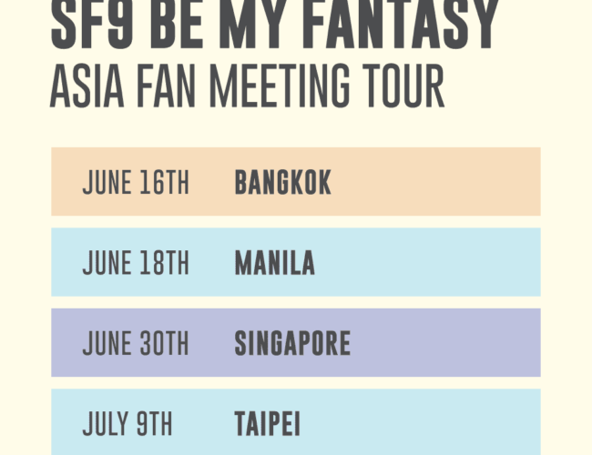 [UPCOMING EVENT] 2017 SF9 BE MY FANTASY ASIA FAN MEETING TOUR