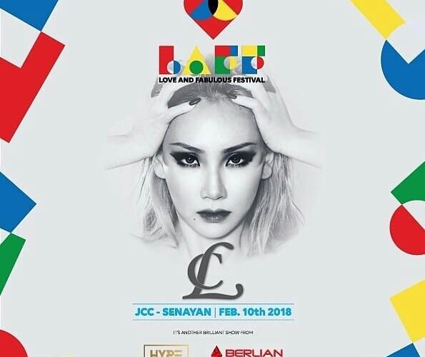[UPCOMING EVENT] CL to Headline 2018 Love And Fabulous Festival (LAFF) in Jakarta
