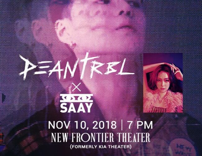 [UPCOMING EVENT] DEAN x SAAY IN MANILA