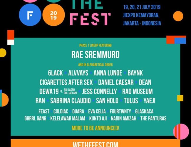 [UPCOMING EVENT] Dean and Rad Museum at WE THE FEST 2019 in Jakarta