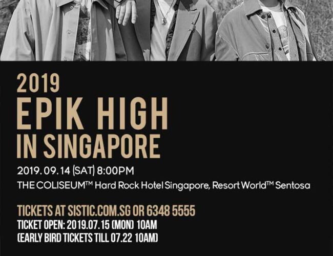 [UPCOMING EVENT] 2019 Epik High in Singapore