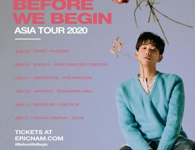 [UPCOMING EVENT] Usher in the New Year with Eric Nam’s “Before We Begin” World Tour in Asia