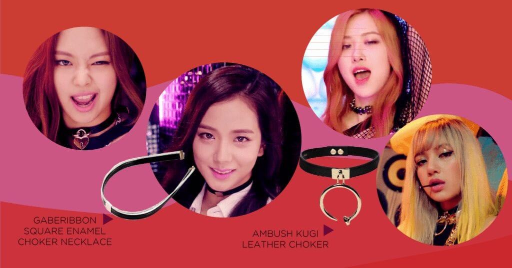 The variety of chokers used in the "BOOMBAYAH" music video