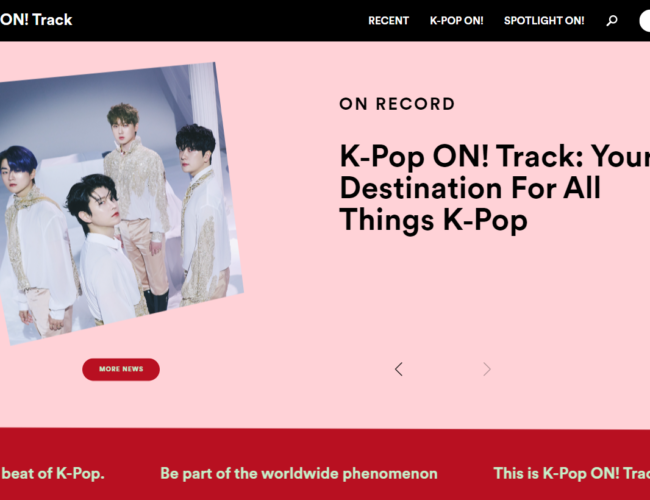 [NEWS] Spotify Launches ‘K-Pop ON! Track’ : A Website Dedicated to K-Pop