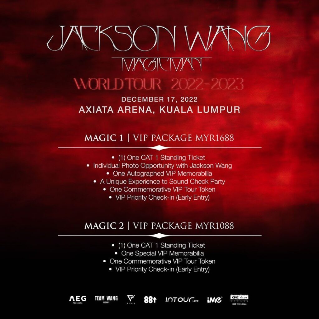 UPCOMING EVENT] 2022 JACKSON WANG – MAGIC MAN WORLD TOUR IN KUALA LUMPUR -  The Seoul Story