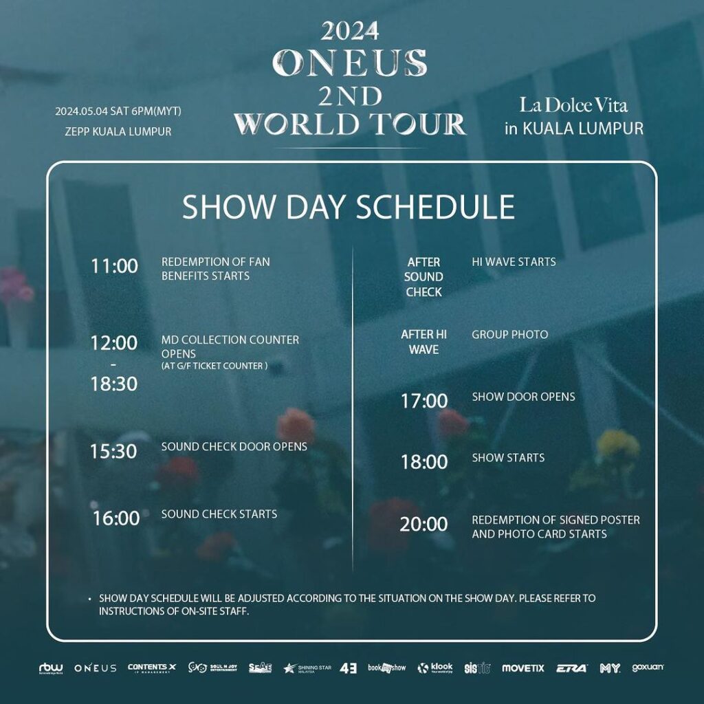 EVENT] 2024 ONEUS 2ND WORLD TOUR ‘La Dolce Vita’ in Kuala