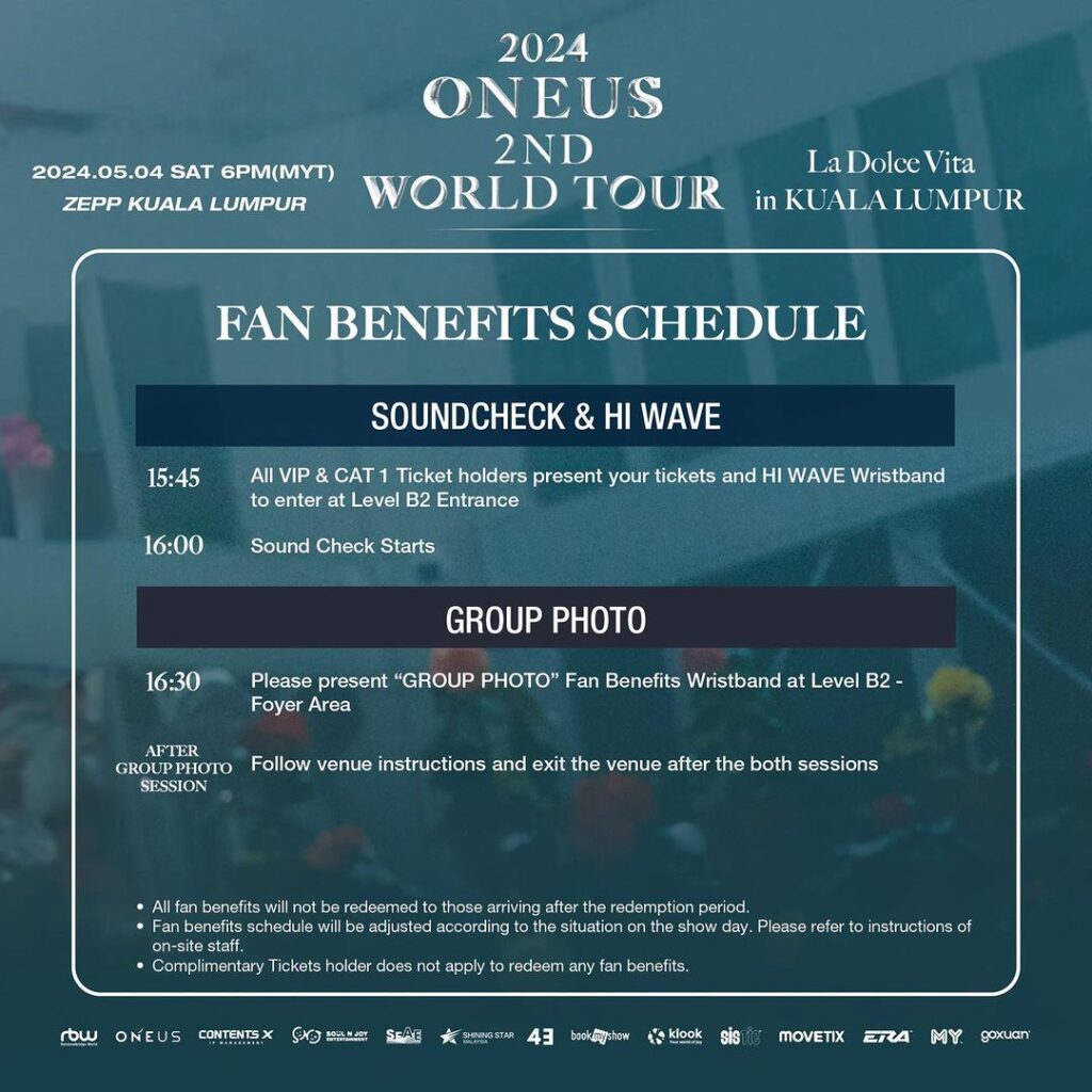 EVENT] 2024 ONEUS 2ND WORLD TOUR ‘La Dolce Vita’ in Kuala